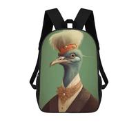 sinyumoney Ostrich Magical Realm Mochila De Moda Para Papelería, Impermeable, Informal, Para Hombres, Mujeres Y Adolescentes 17inch