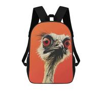 sinyumoney Ostrich Portrait Animal Mochila Escolar Impresa En 3D Mochilas Informales Para Niños Mochila Escolar Impresa En 3D Para Niños De Primaria Y Secundaria 17inch