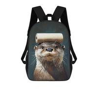 sinyumoney Otter Balancing Toilet Paper Roll Mochilas Infantiles Mochila Escolar Impresa En 3D Para Niños Mochilas De Viaje Bolsas Para Libros Para Niños 17inch Mochila Escolar