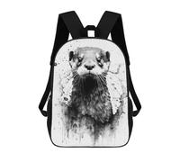 sinyumoney Otter Beauty Watercolor Mochila Infantil Para Niñas, Mochila Escolar 3D, Mochila Para Niños Pequeños, Mochila Informal De Día, Mochila Escolar De Moda 17inch