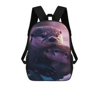 sinyumoney Otter Couple in Winter Mochila Ronaldo, Mochila Infantil, Mochila Escolar Para Estudiantes, Mochila Para Libros, Mochila Escolar Impresa En 3D Para Niños Y Niñas, 17inch