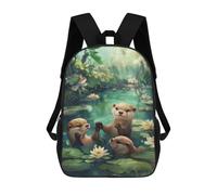 sinyumoney Otter Familys River Joy Mochila Ronaldo, Mochila Infantil, Mochila Escolar Para Estudiantes, Mochila Para Libros, Mochila Escolar Impresa En 3D Para Niños Y Niñas, 17inch