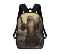 sinyumoney Otter Moses Mochilas Informales Para Niños, Mochila Escolar Para Adolescentes, Niñas Y Niños, Mochilas Para Libros 17inch