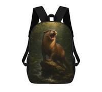 sinyumoney Otter on Rock in Forest Mochila Escolar Impresa En 3D 17inch Mochilas De Moda Para Niños, Mochilas Escolares Para Niños De Primaria Y Secundaria