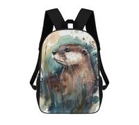 sinyumoney Otter Watercolor Mochilas Infantiles Impresas En 3D Para Niños. Mochilas De Viaje De Moda Para Niños. Mochila Escolar Para Estudiantes De Primaria Y Secundaria.