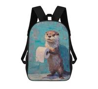 sinyumoney Otter with Toilet Paper Roll Mochilas Infantiles Mochila Escolar Impresa En 3D Para Niños Mochilas De Viaje Bolsas Para Libros Para Niños 17inch Mochila Escolar