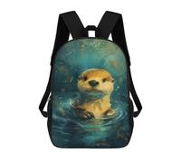 sinyumoney Otterly Magical Fantasy Art Mochila Escolar Infantil Impresa En 3D Para Niños, Mochila De Viaje De Alta Capacidad, Mochilas Para Libros De 17 Pulgadas Para Niños