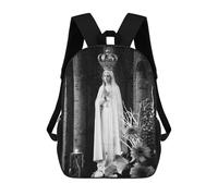 sinyumoney Our Lady of Fatima Mochila Escolar Para Niños Mochila Escolar Impresa En 3D Mochila Escolar De Moda Para Niños De Primaria Y Secundaria 17inch