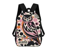 sinyumoney Owl Acadia National Park Mochila Escolar Infantil Impresa En 3D Para Niños, Mochila De Viaje De Alta Capacidad, Mochilas Para Libros De 17 Pulgadas Para Niños