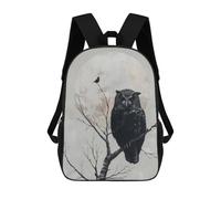 sinyumoney Owl And Bird on Branch Mochilas Mochilas Infantiles Mochila Escolar Mochila Escolar Infantil Impresa En 3D Mochilas De Viaje De Moda Para Niños De Primaria Y Secundaria 17inch