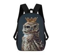 sinyumoney Owl Bird Cute King Mochila Escolar Infantil Impresa En 3D Para Niños, Mochila De Viaje De Alta Capacidad, Bolsas Para Libros, Mochila Escolar Infantil 17inch