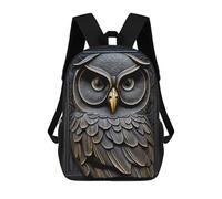 sinyumoney Owl Bird Gold Decor Mochila Escolar Infantil De 17 Pulgadas Con Estampado 3D, Mochila Moderna Para Niños, Mochilas De Viaje, Bolsas Para Libros, Mochila Escolar Infantil
