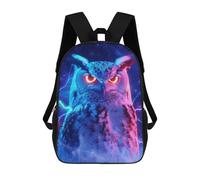 sinyumoney Owl Bird Space Animal Mochila Escolar Impermeable Para Ordenador, Ideal Para El Campus, Actividades Al Aire Libre, Viajes Y Deportes 17inch