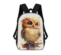 sinyumoney Owl Cute Watercolor Mochila Infantil Escolar Para Niños Con Estampado 3D De Dibujos Animados, Mochila Escolar Para Estudiantes, Mochila Para Portátil Para Niños Y Niñas 17inch