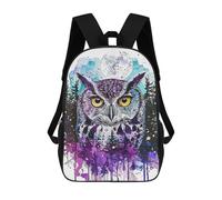sinyumoney Owl Double Exposure Paint Mochila Escolar Resistente Al Agua, Mochila Escolar De Negocios Para Niños/niñas/adolescentes 17inch