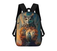 sinyumoney Owl Family in Autumn Forest Mochila Escolar Infantil De Moda Informal Mochilas Infantiles Impresas En 3D Mochila Grande Para Niño 17inch