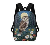 sinyumoney Owl in Moonlight Painting Mochila Escolar Mochila Para Niños Impresa En 3D Mochilas Infantiles Para Niños Y Niñas Mochilas Escolares Mochilas De Viaje Para Niños 17inch