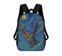 sinyumoney Owl in Starry Night Style Mochila Escolar Para Niñas Y Niños, Mochilas De Gran Capacidad, Mochilas Ligeras Para Niños Y Estudiantes 17inch