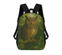 sinyumoney Owl in The Forest Painting Mochilas De 17 Pulgadas Para Niños, Mochilas Escolares Impresas En 3D Para Estudiantes De Primaria Y Secundaria, Para Niños Y Niñas.
