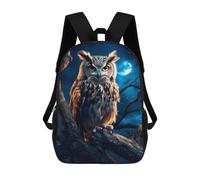 sinyumoney Owl in The Woods at Night Mochila Escolar Para Niñas 17inch Mochila Informal Ligera Para Niños Y Niñas, Ideal Para Estudiantes De Secundaria
