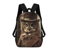 sinyumoney Owl in Top Hat Art Print Mochila Infantil De Moda Divertida Mochila Escolar Para Niños Y Adolescentes Con Impresión 3D Para Niños 17inch