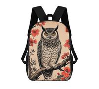 sinyumoney Owl Japanese Art Mochilas Escolares Resistentes Al Agua, Mochila Escolar De Negocios Para Campus, Actividades Al Aire Libre, Viajes Y Deportes 17inch
