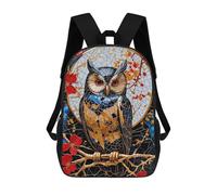 sinyumoney Owl Kintsugi Art Mochila Escolar Infantil De Moda Informal Mochilas Infantiles Impresas En 3D Mochila Grande Para Niño 17inch
