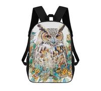 sinyumoney Owl Natural Mochila Escolar Infantil De 17 Pulgadas, Impresa En 3D, Estilo Casual, Para Niños, Ideal Para Viajes, Como Mochila Escolar O Para Llevar Libros.