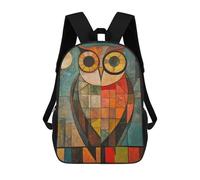 sinyumoney Owl Oil Painting Mochilas Escolares Mochilas Escolares De Secundaria Mochila Informal Para El Campus Viajes Al Aire Libre Deportes 17inch