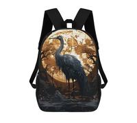 Sinyumoney Owl Paint Mochila Mochila Impresa En 3D, Bolsa De Degustación, Mochila De Viaje, Mochila De Amigos Para Niñas Y Niños, Pintura Black Stork, 17"