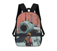 Sinyumoney Owl Paint Mochila Mochila Impresa En 3D, Bolsa De Degustación, Mochila De Viaje, Mochila De Amigos Para Niñas Y Niños, Probes robóticos, 17"