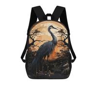 Sinyumoney Owl Paint Mochila Mochila Impresa En 3D, Bolsa De Degustación, Mochila De Viaje, Mochila De Amigos Para Niñas Y Niños, Ancient Black Stork, 17"