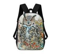 Sinyumoney Owl Paint Mochila Mochila Impresa En 3D, Bolsa De Degustación, Mochila De Viaje, Mochila De Amigos Para Niñas Y Niños, Owl Wildlife, 17"