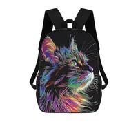 Sinyumoney Owl Paint Mochila Mochila Impresa En 3D, Bolsa De Degustación, Mochila De Viaje, Mochila De Amigos Para Niñas Y Niños, Cats artísticos, 17"