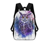 sinyumoney Owl Paint Splatter Mochila Escolar Ligera Para El Colegio, Mochila Escolar De Día, Mochila Para Libros Para La Universidad Para Niñas, Adolescentes 17inch