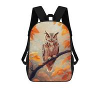 sinyumoney Owl Perched on Branch in Autumn Mochilas Para Niños 17inch Mochila Escolar Mochila Escolar Impresa En 3D Para Niños De Primaria Y Secundaria
