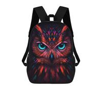 sinyumoney Owl Portrait in Neon Colors Mochilas Impresas En 3D Para Niños, Mochila Escolar, Mochila Informal Para Exteriores, Mochila Informal De Moda Para Niños, Lindas Bolsas De Viaje 17inch