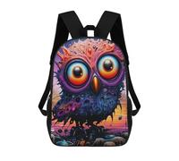 sinyumoney Owl Portrait Mochila De Peluche Con Dibujos Animados, Mochila 3D Para Niños, Bolsa Escolar, Idea De Regalo De Cumpleaños Para Niños Y Niñas 17inch