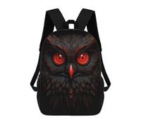 sinyumoney Owl Red And Black Animals Mochilas Para Niños Y Estudiantes, Mochilas Escolares Impresas En 3D, Mochilas Para Estudiantes De Primaria Y Secundaria, Mochilas Para Niños Y Niñas 17inch