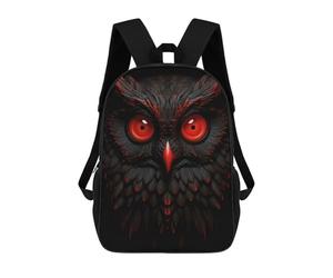 sinyumoney Owl Red And Black Animals Mochilas Para Niños Y Estudiantes, Mochilas Escolares Impresas En 3D, Mochilas Para Estudiantes De Primaria Y Secundaria, Mochilas Para Niños Y Niñas 17inch