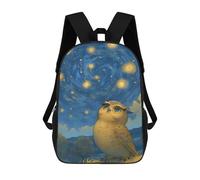sinyumoney Owl Under Starry Night Sky Mochila Infantil De Moda Divertida Mochila Escolar Para Niños Y Adolescentes Con Impresión 3D Para Niños 17inch