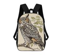 sinyumoney Owl Vintage Mochila Infantil, Mochila Escolar Para Niños, Mochila Escolar Infantil Con Estampado 3D De Dibujos Animados, Mochila De Gran Capacidad Para Niños Y Niñas 17inch