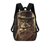 sinyumoney Owl Vintage Mochilas Para Niños Mochila Escolar De Moda Mochila Escolar Impresa En 3D Para Niños Estudiantes De Primaria Y Secundaria 17inch