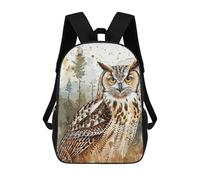 sinyumoney Owl Vintage Paint Mochila Escolar Infantil Con Impresión 3D, Mochila Escolar Informal Para Niños De Primaria Y Secundaria 17inch