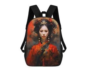 sinyumoney Painted Chinese Royal Girl Mochila Escolar Infantil Estampada Para Adultos Y Niños, Mochila De Viaje Para El Día A Día 17inch
