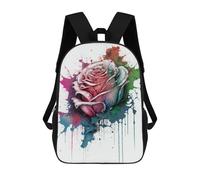 sinyumoney Painted Rose Art Print Mochila Infantil, Mochila Escolar Impresa En 3D, Mochila Para Niños Y Niñas, Mochila Escolar Ajustable Para La Escuela Primaria 17inch