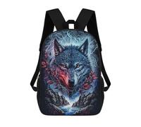 sinyumoney Painted Wolf Artwork Mochila Escolar Ligera Para Aeropuerto Y Estudiantes Universitarios Para Hombres/mujeres 17inch