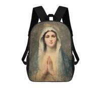 sinyumoney Painting of Virgin Mary in Prayer Mochilas Impresas En 3D Para Niños, Mochila Escolar, Mochila Informal Para Exteriores, Mochila Informal De Moda Para Niños, Lindas Bolsas De Viaje 17inch