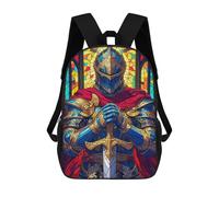 sinyumoney Paladin Stained Glass Mochila, Mochila Infantil, Mochila Escolar Para Estudiantes, Mochila Para Libros, Mochila Escolar Impresa En 3D Para Niños Y Niñas 17inch
