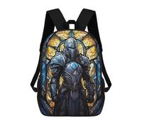 sinyumoney Paladin Stained Glass Mochila, Mochila Infantil, Mochila Escolar Para Estudiantes, Mochila Para Libros, Mochila Escolar Impresa En 3D Para Niños Y Niñas 17inch